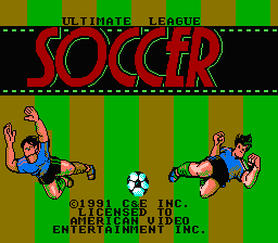 Ultimate League Soccer (Homebrew) — Title screen